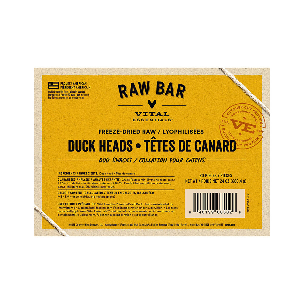 Freeze Dried Raw Duck Heads