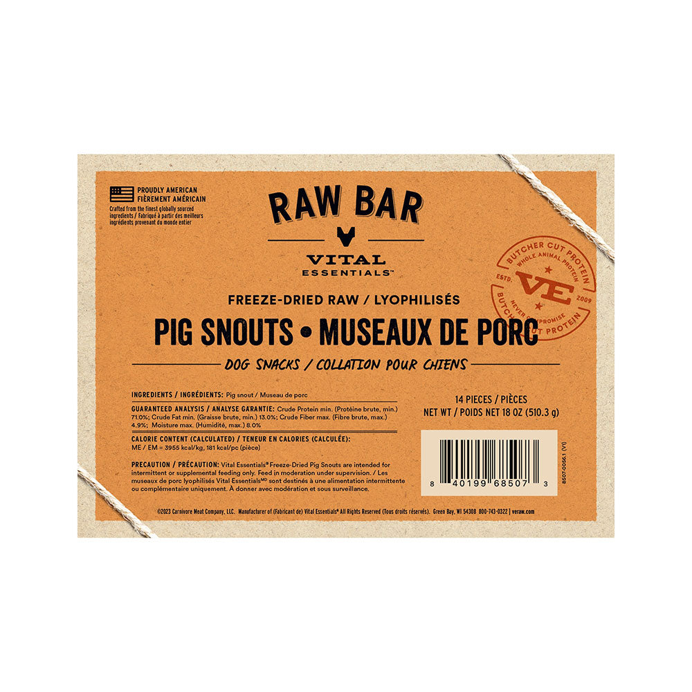 Freeze Dried Raw Pig Snouts