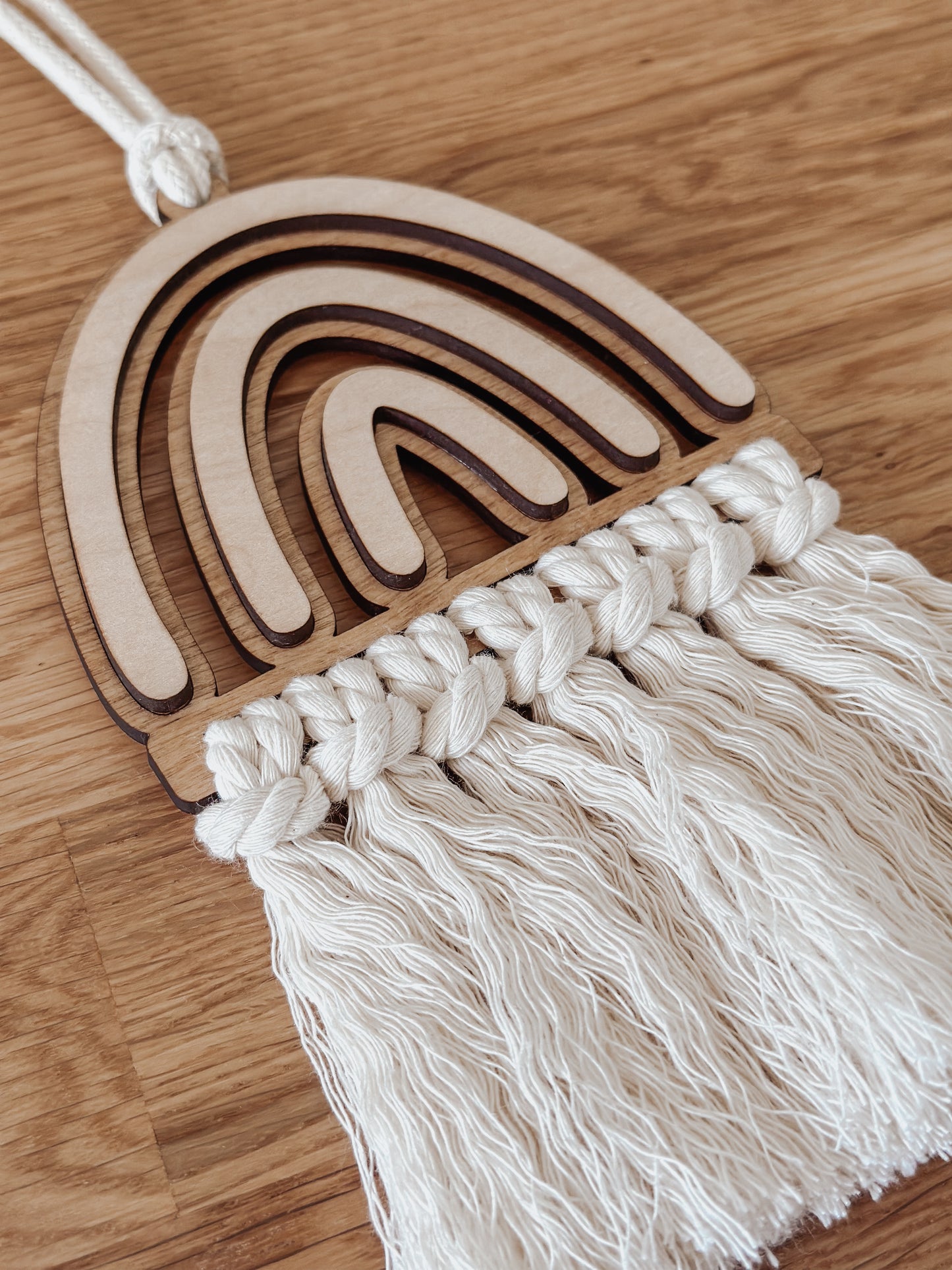 Rainbow Macrame Car Charms