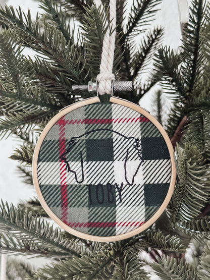 Custom Dog Ear Ornament